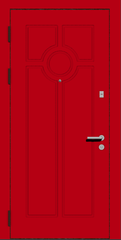 Дверная накладка красная